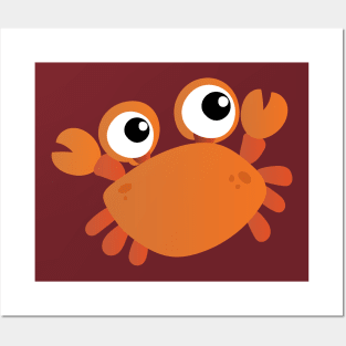 Happy Crab - Digital Vector Illustration Posters and Art